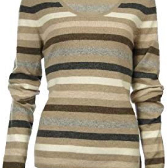 Sutton Studio Striped Cashmere Sweater NWT 1X - Picture 2 of 5